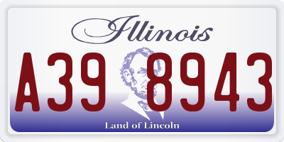 IL license plate A398943