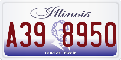 IL license plate A398950