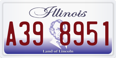 IL license plate A398951