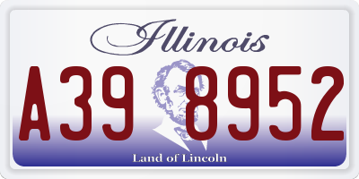 IL license plate A398952