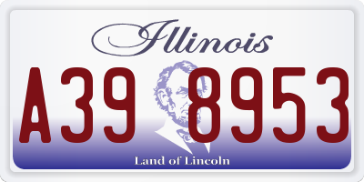 IL license plate A398953