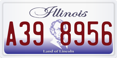 IL license plate A398956