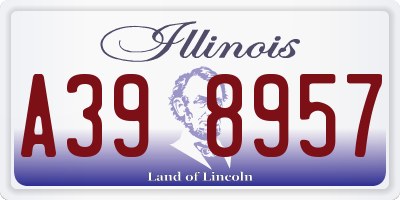 IL license plate A398957