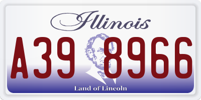 IL license plate A398966