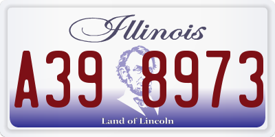 IL license plate A398973