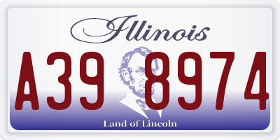 IL license plate A398974