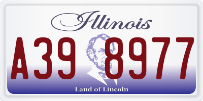 IL license plate A398977