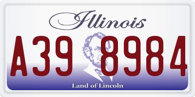 IL license plate A398984