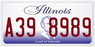 IL license plate A398989