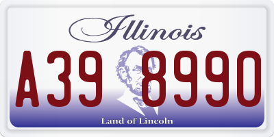 IL license plate A398990