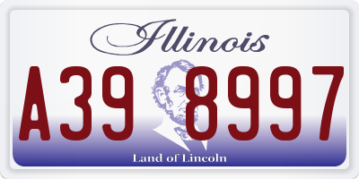 IL license plate A398997