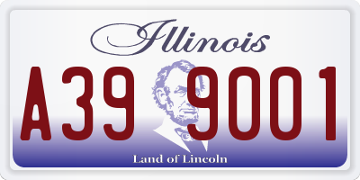 IL license plate A399001