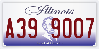 IL license plate A399007