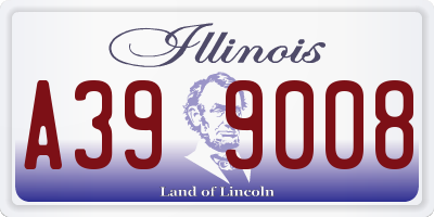 IL license plate A399008