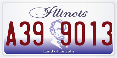 IL license plate A399013