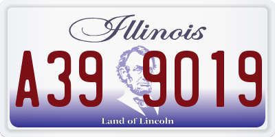 IL license plate A399019