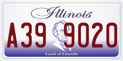 IL license plate A399020