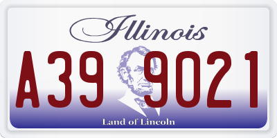 IL license plate A399021