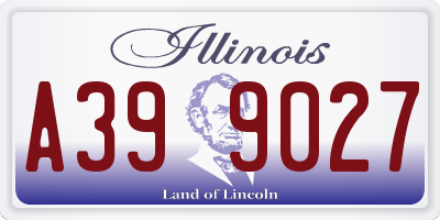 IL license plate A399027