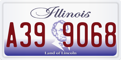 IL license plate A399068