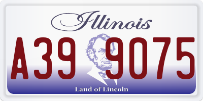 IL license plate A399075