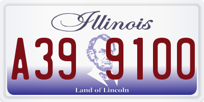 IL license plate A399100