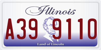 IL license plate A399110