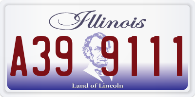 IL license plate A399111