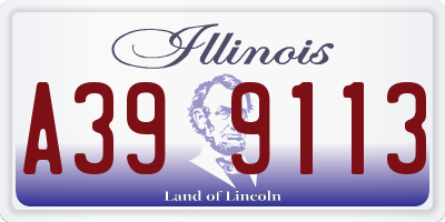 IL license plate A399113