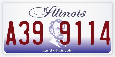 IL license plate A399114