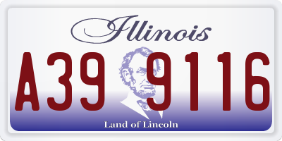IL license plate A399116