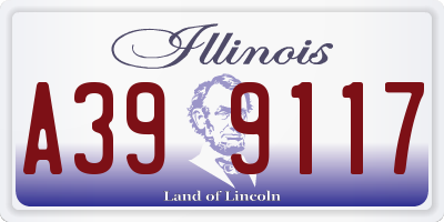 IL license plate A399117