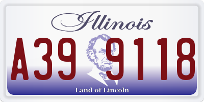 IL license plate A399118