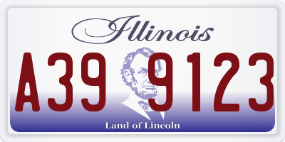 IL license plate A399123