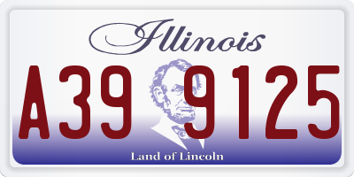 IL license plate A399125