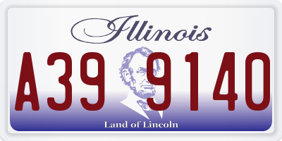 IL license plate A399140