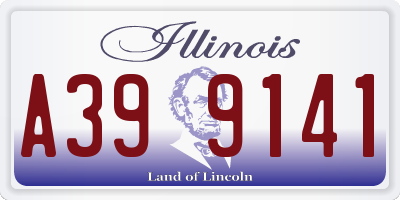 IL license plate A399141