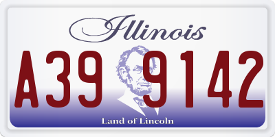 IL license plate A399142