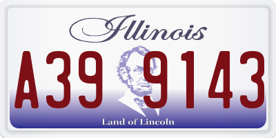IL license plate A399143