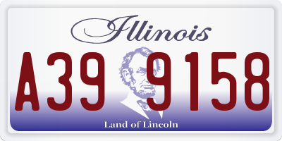 IL license plate A399158