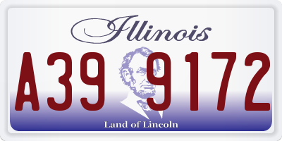 IL license plate A399172