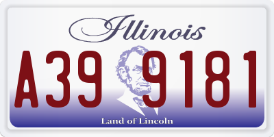 IL license plate A399181