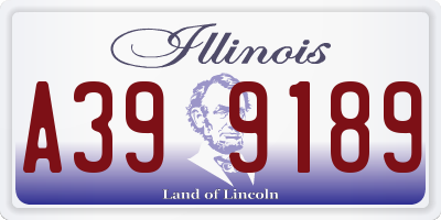 IL license plate A399189