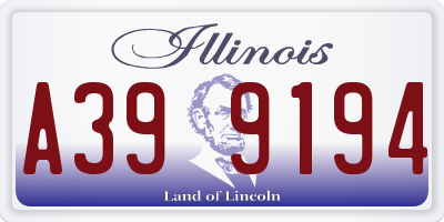 IL license plate A399194