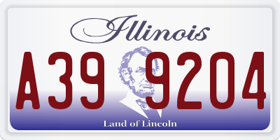 IL license plate A399204