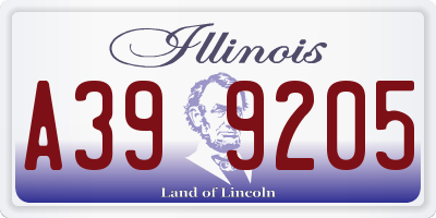 IL license plate A399205