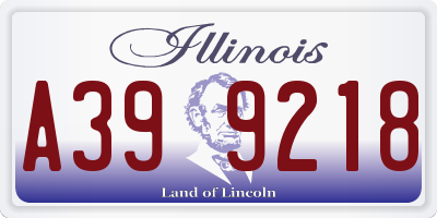 IL license plate A399218