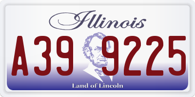 IL license plate A399225