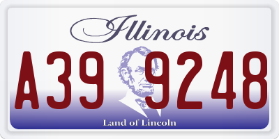 IL license plate A399248