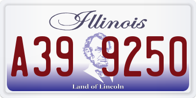 IL license plate A399250